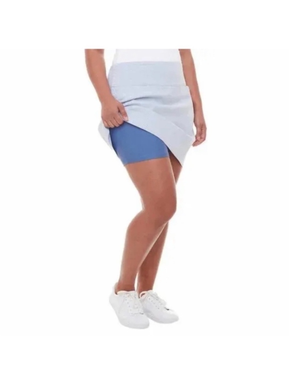 S.C.&CO. Light Blue Pin Striped Skort Size XL